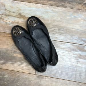 Tory Burch Black Ballet Flats